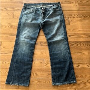 7 For All Mankind Blue Bootcut Jeans with Vintage Fading